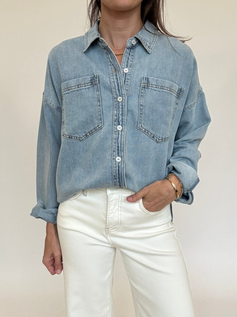 Cloud Denim Shirt Jacket