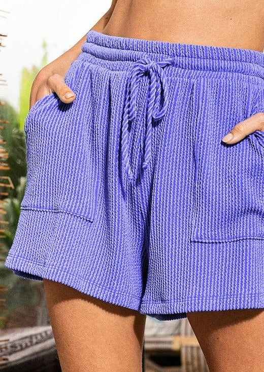 Textured Ribbed Shorts