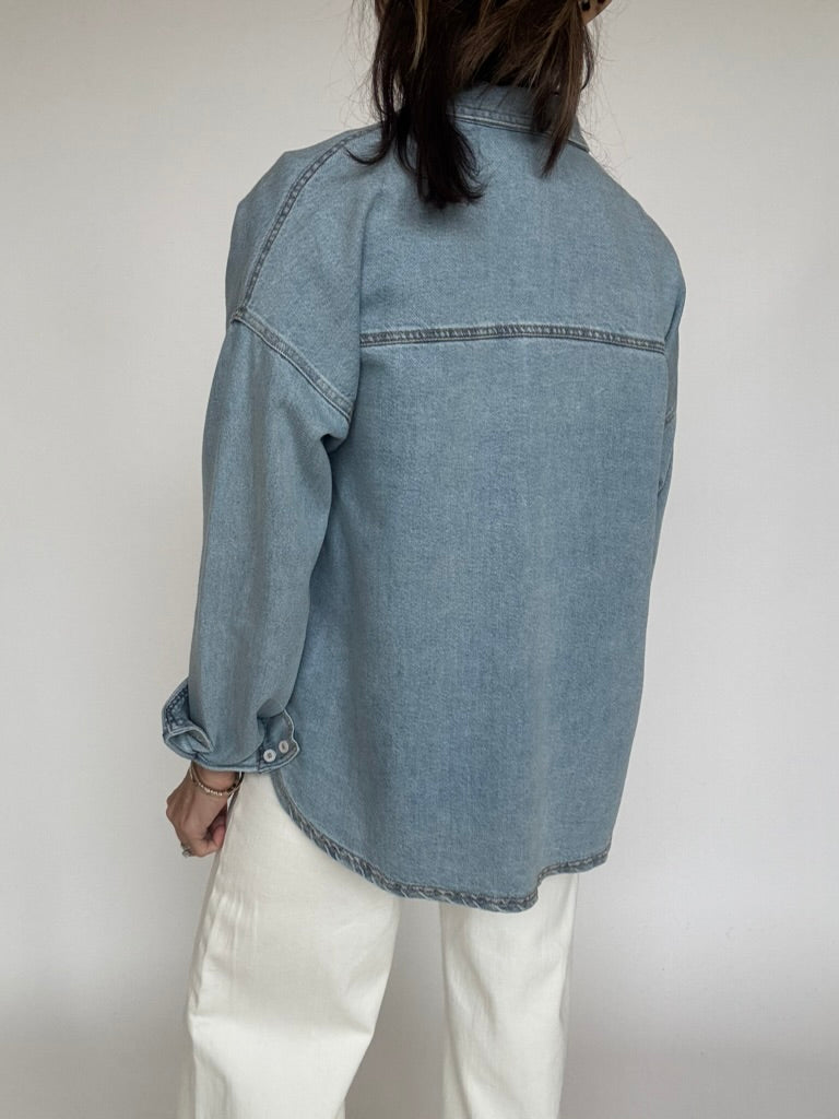 Cloud Denim Shirt Jacket
