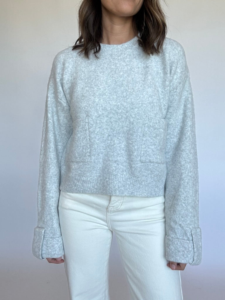 Crewneck Pullover Sweater - Heather Grey