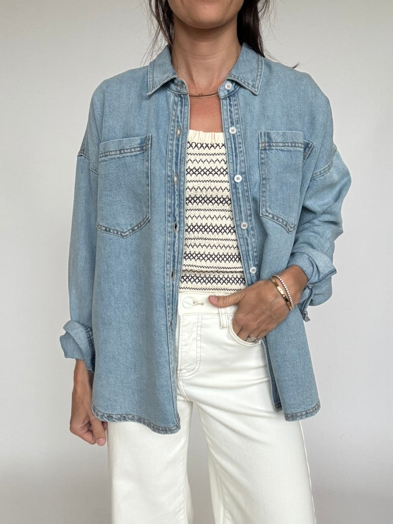 Cloud Denim Shirt Jacket