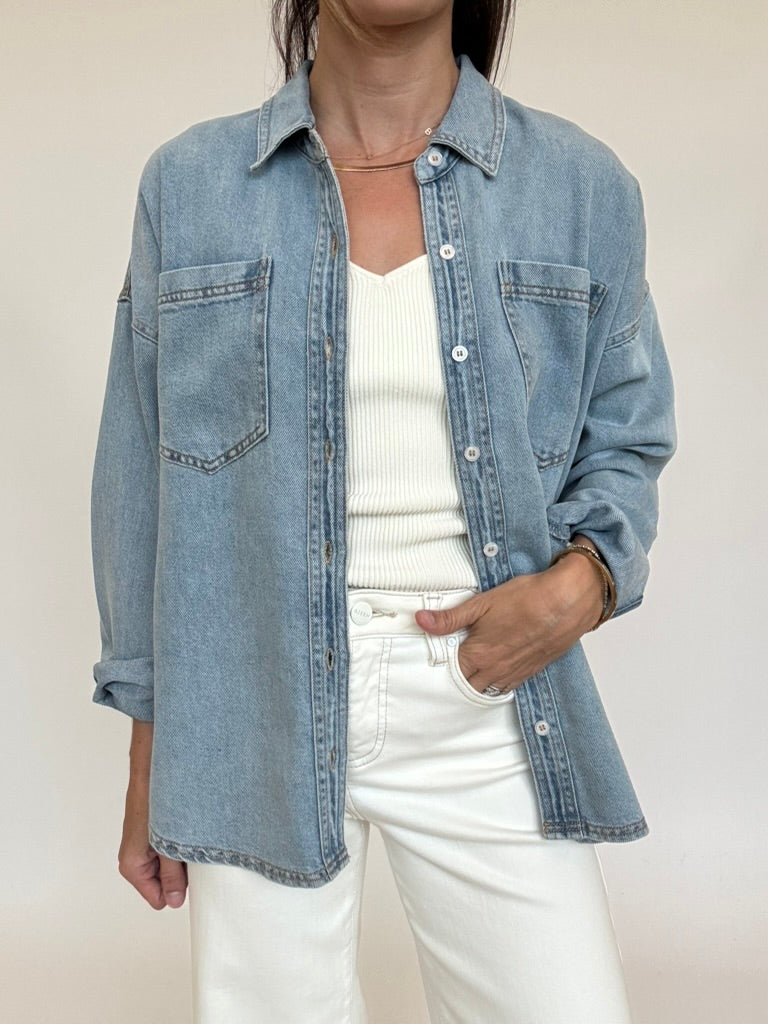 Cloud Denim Shirt Jacket
