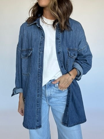 Adeline Denim Oversized Shirt Jacket