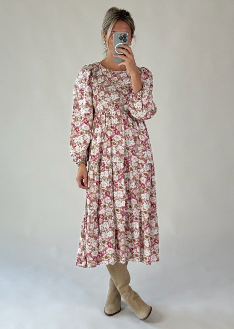 Tora Smocked Midi Dress