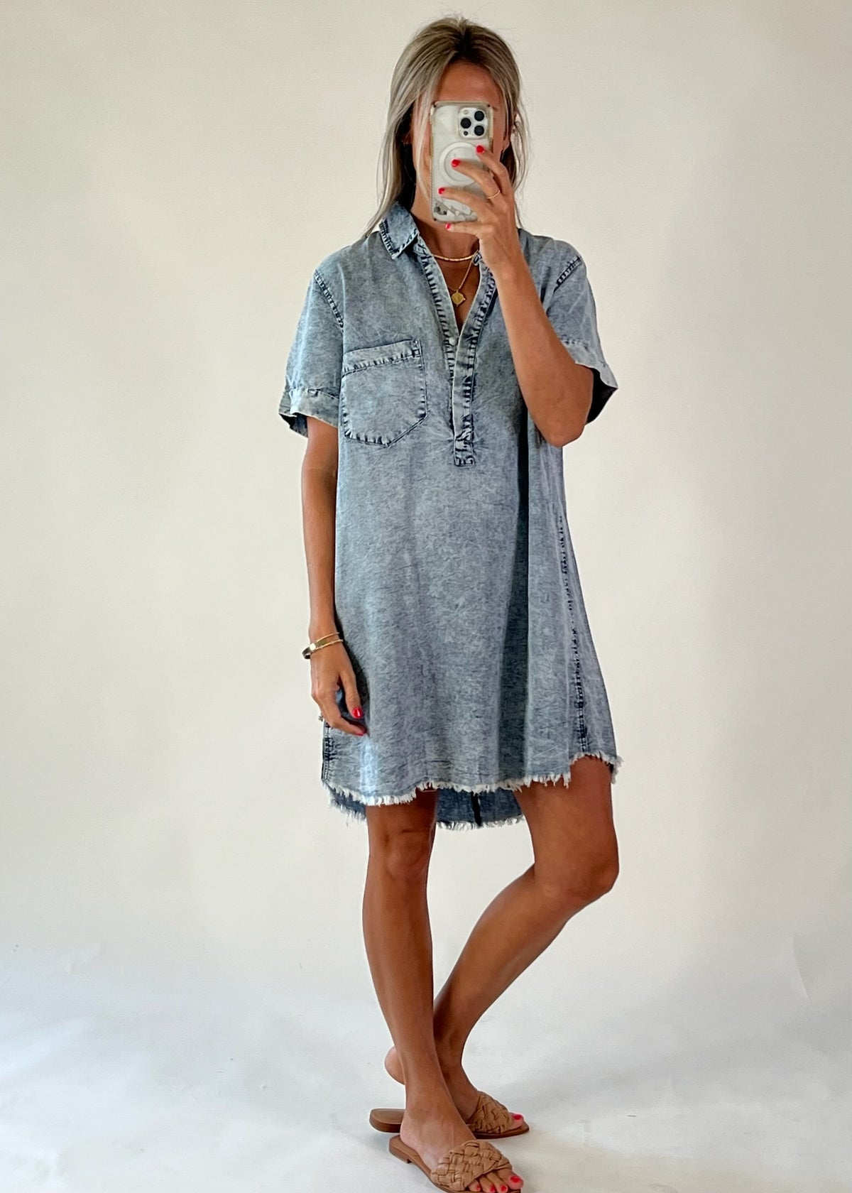 Rhea Denim Shirtdress | FINAL SALE