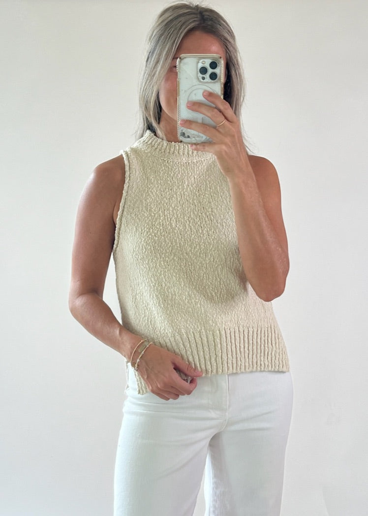 Beige Thick Weaved Knit Tank | FINAL SALE