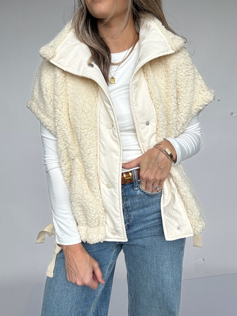 Oversized Sherpa Vest