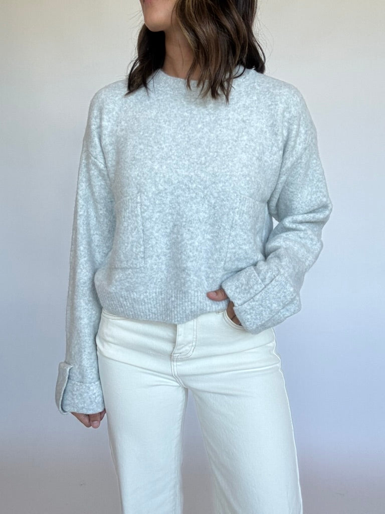 Crewneck Pullover Sweater - Heather Grey