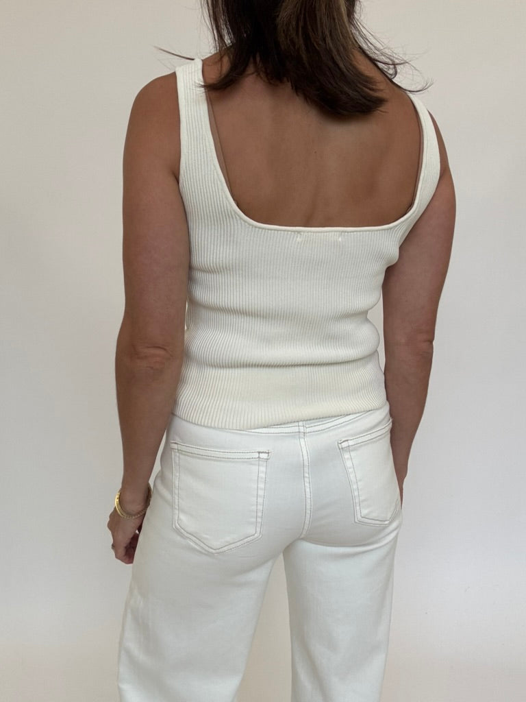 Audrey Ribbed Sweetheart Tank