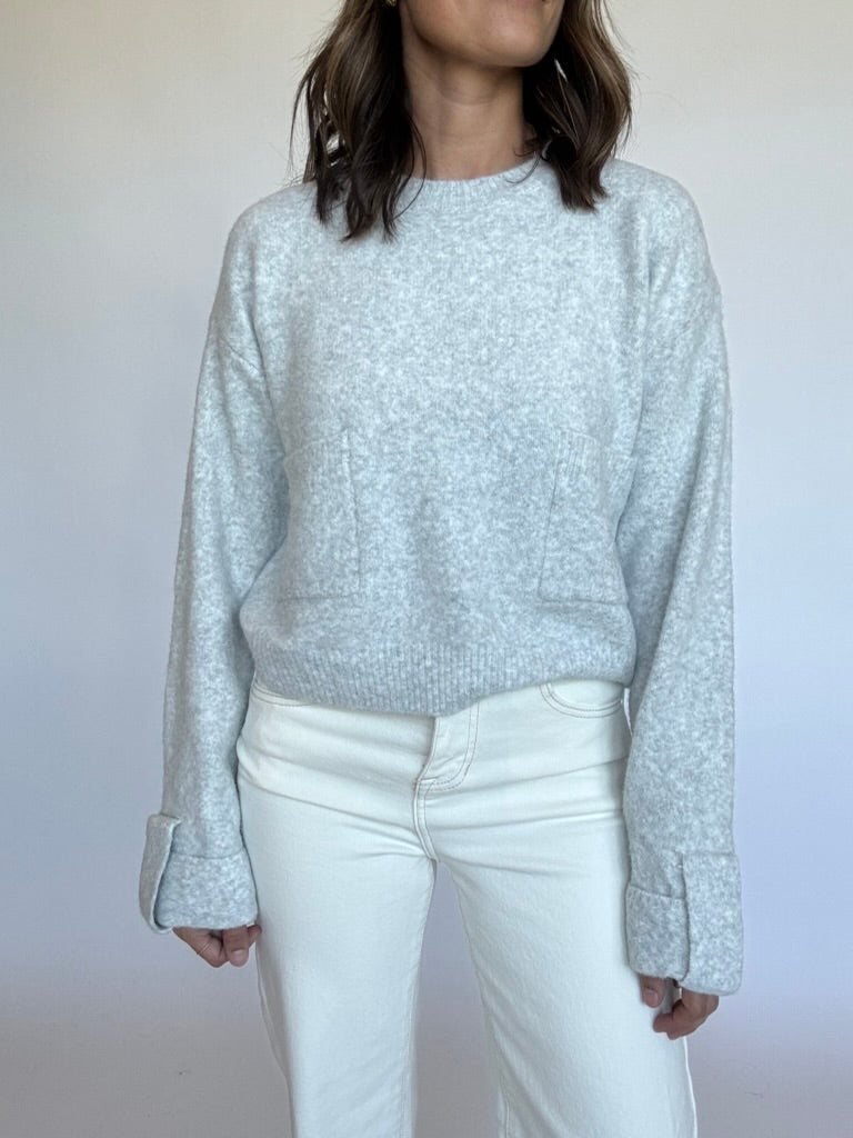 Crewneck Pullover Sweater - Heather Grey