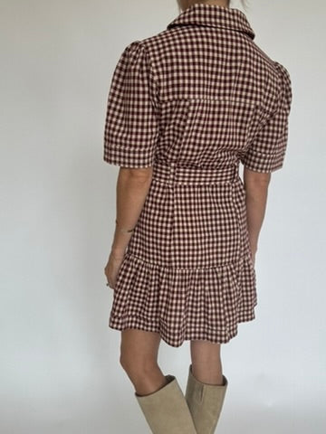 Linnie Checkered Belted Dress