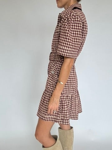 Linnie Checkered Belted Dress