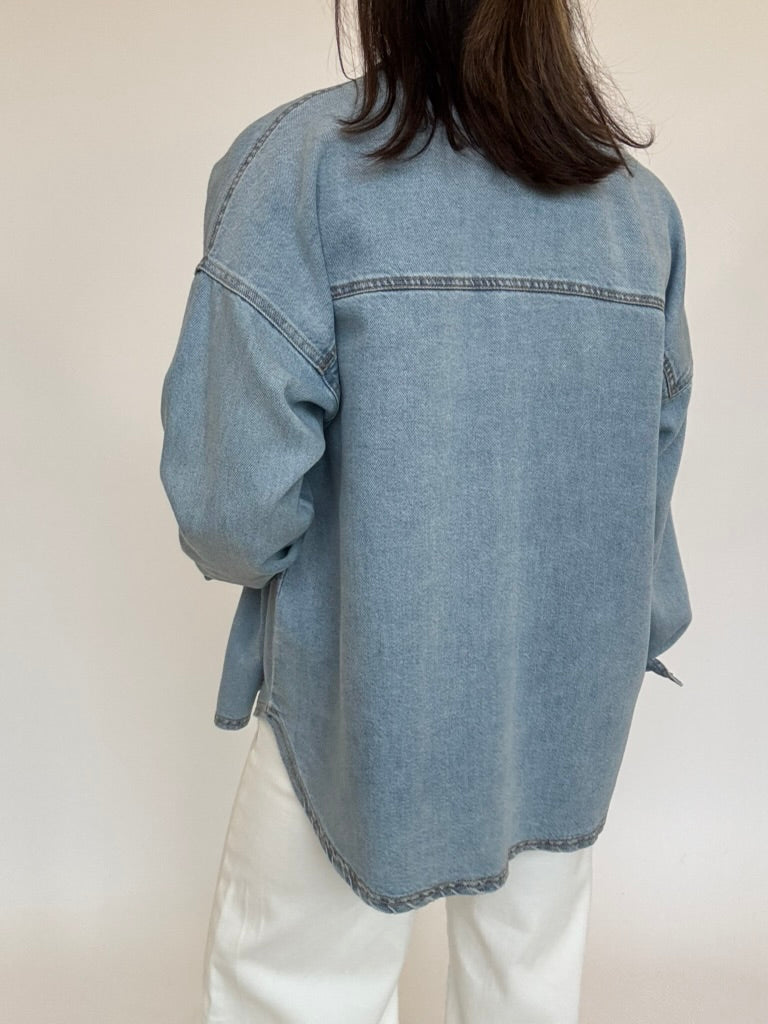 Cloud Denim Shirt Jacket