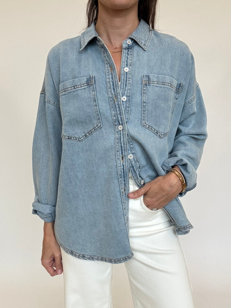 Cloud Denim Shirt Jacket