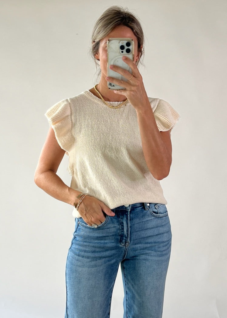 Vivien Ruffled Knit Top | FINAL SALE