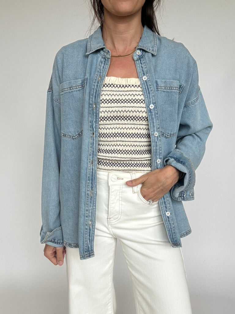 Cloud Denim Shirt Jacket