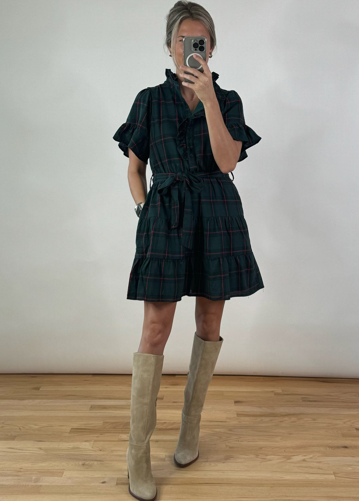 Brook Plaid Mini Dress