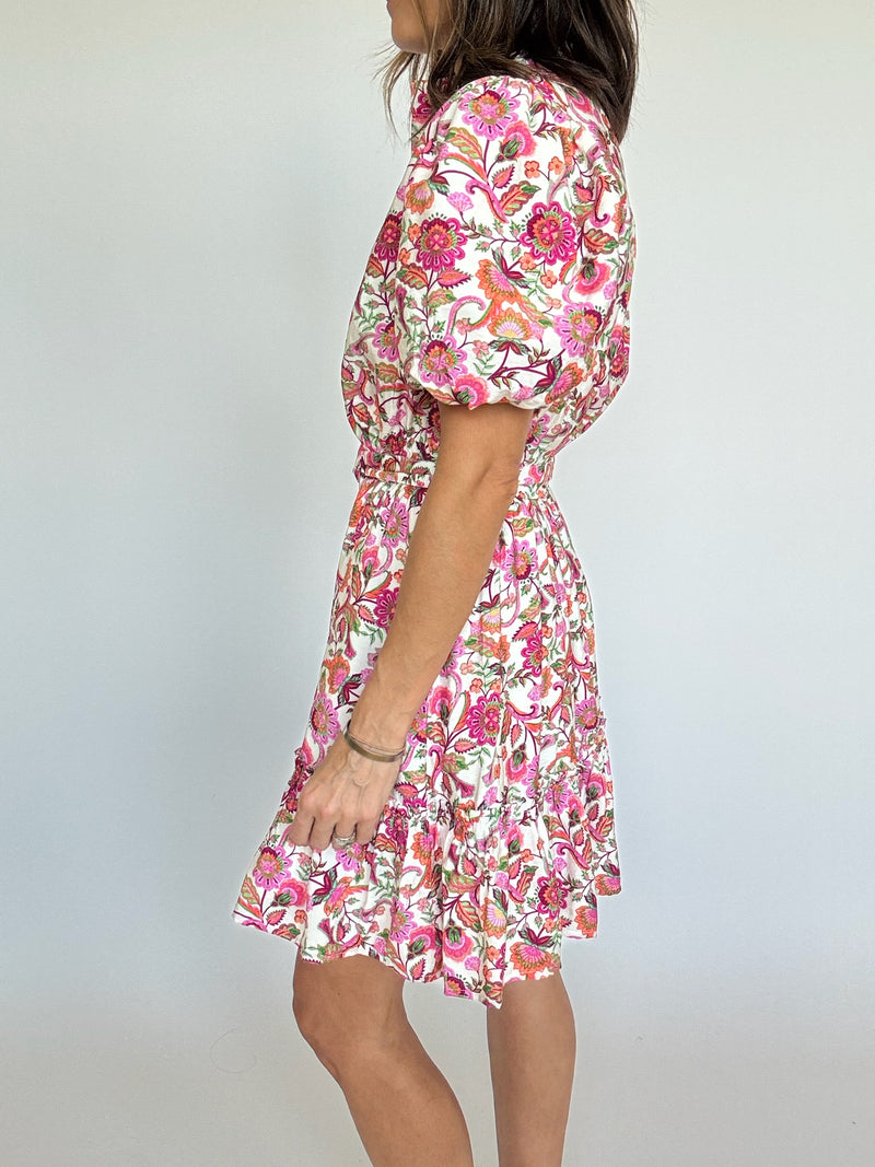 Rosie Floral Belted Mini Dress