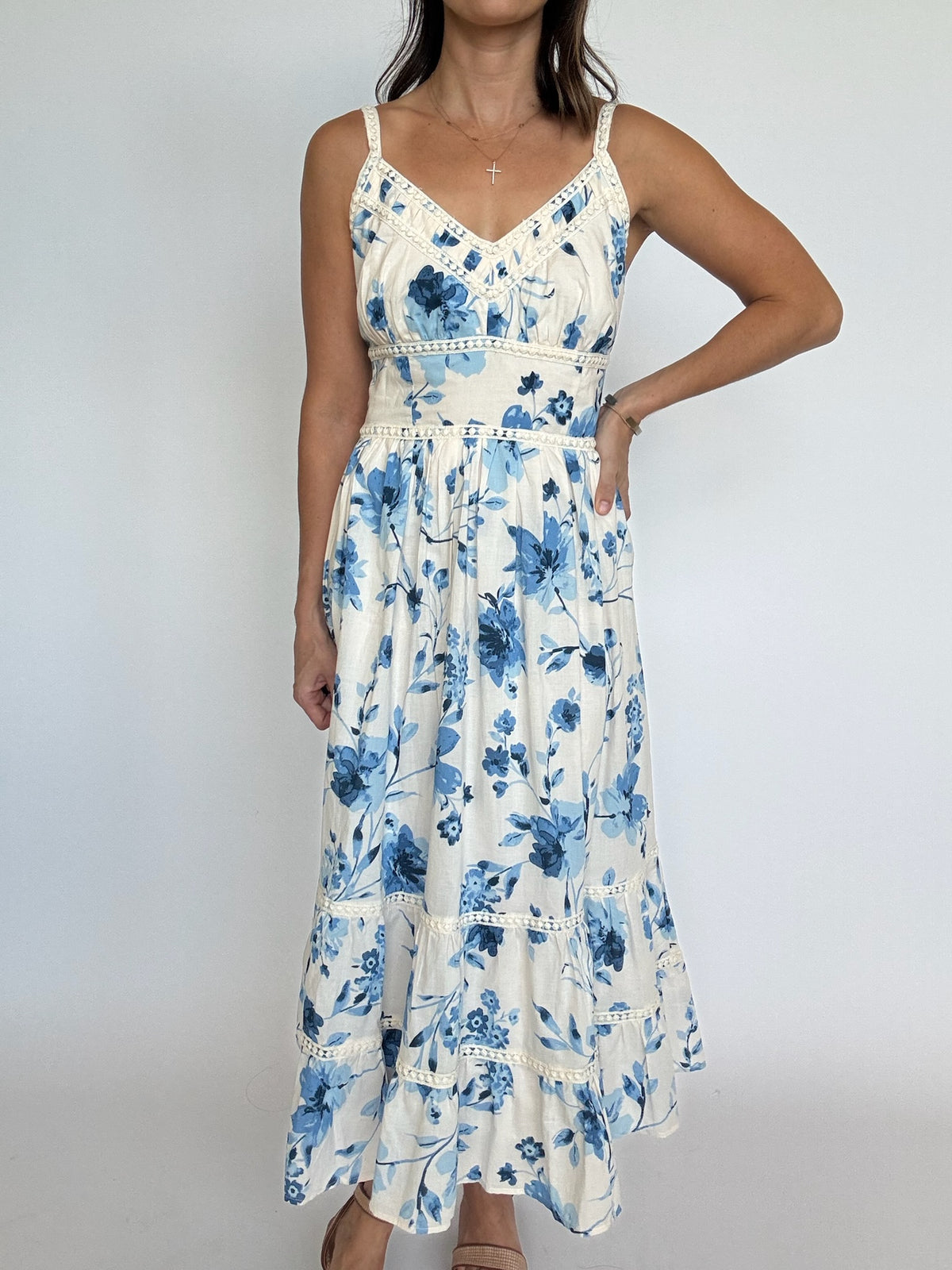 Blushed Blue Maxi Dress