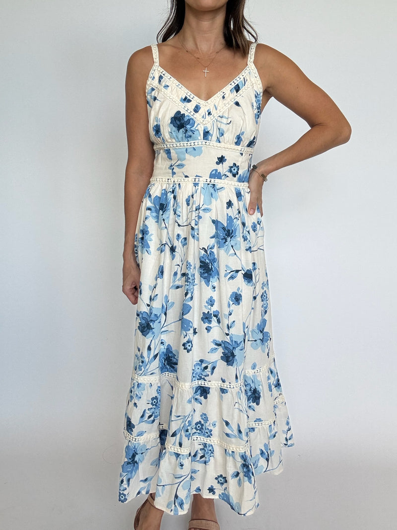 Blushed Blue Maxi Dress