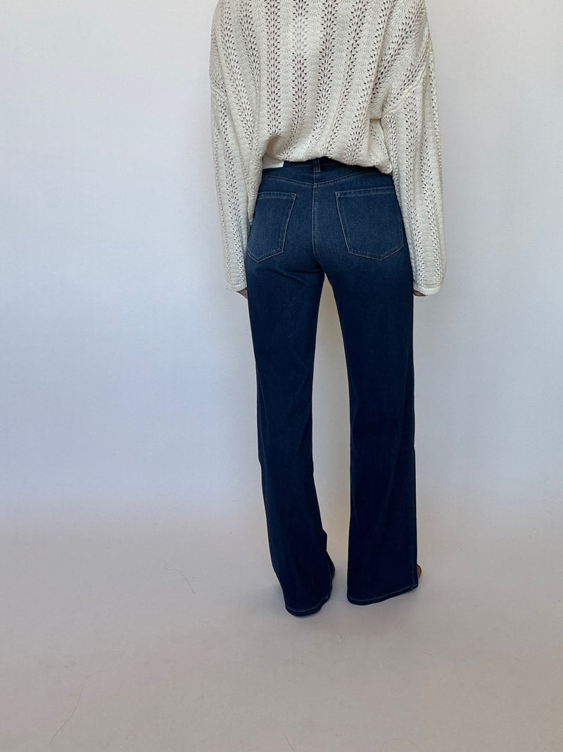 Lane Dark Wash Wide Leg Jeans