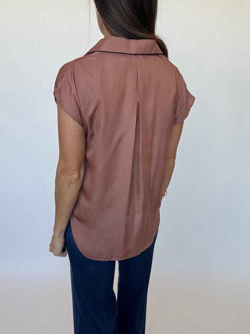 Brennen Cap Sleeve Blouse