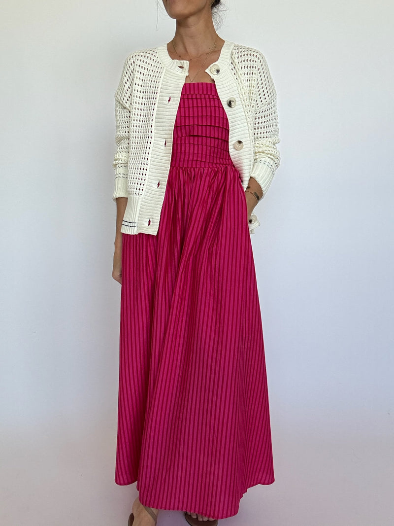 Mabel Striped Strapless Dress - Pink