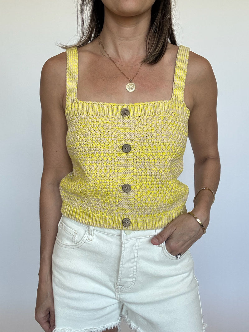 Lemon Stone Knit Tank