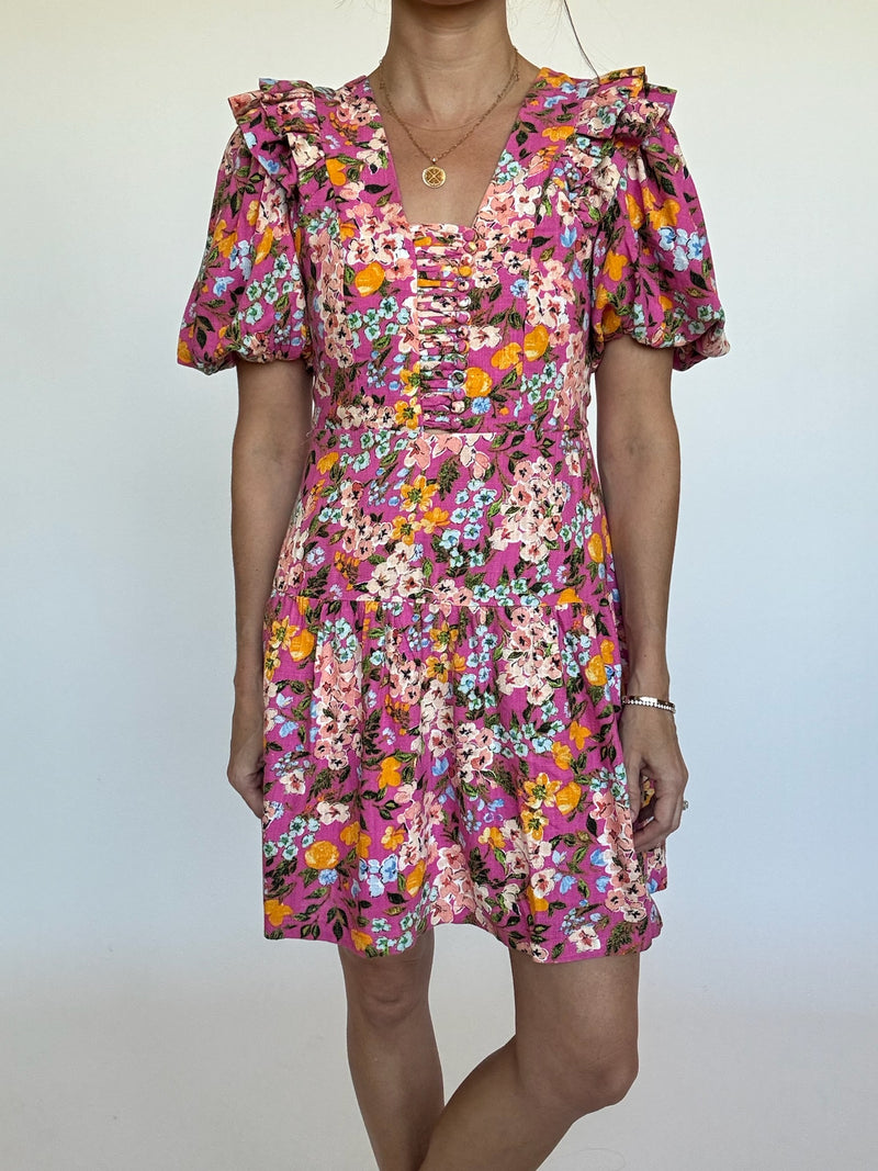 Rainey Puff Sleeve Mini Dress