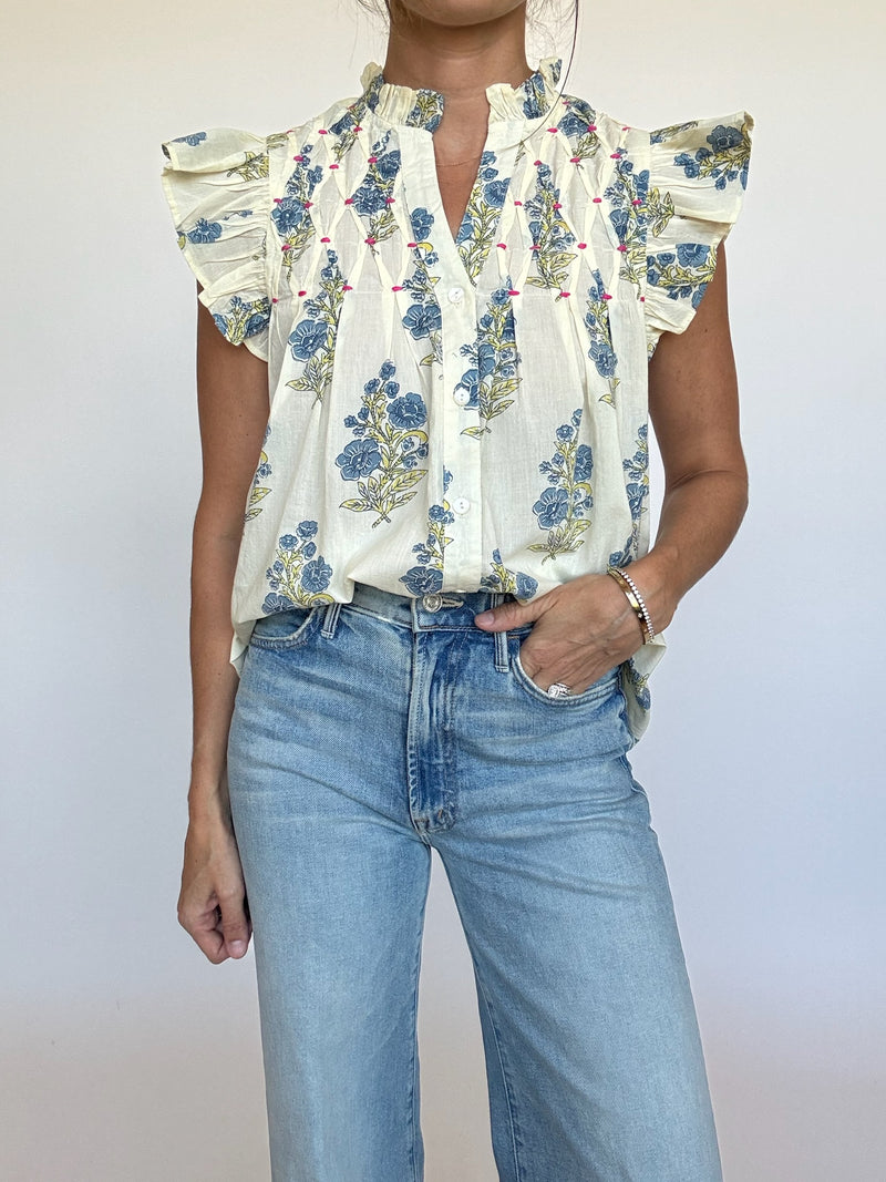 Lindsey Block Print Top