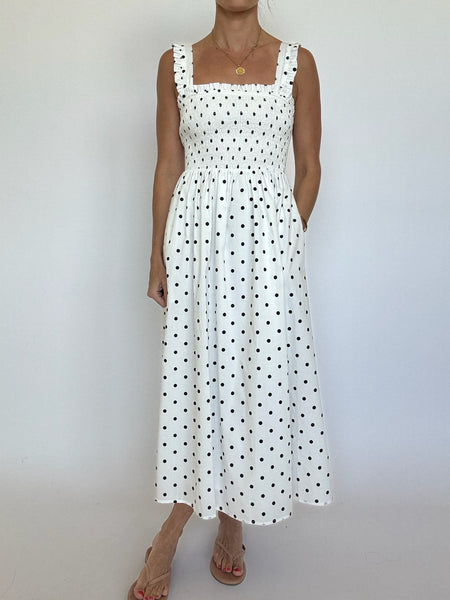 Mindy Polka Dot Maxi Dress – Teddy + Rose