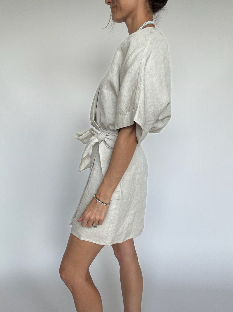 Molly Linen Wrap Dress