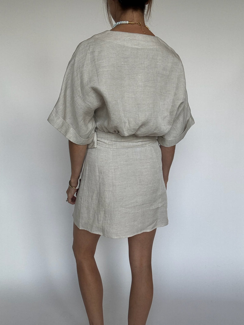 Molly Linen Wrap Dress