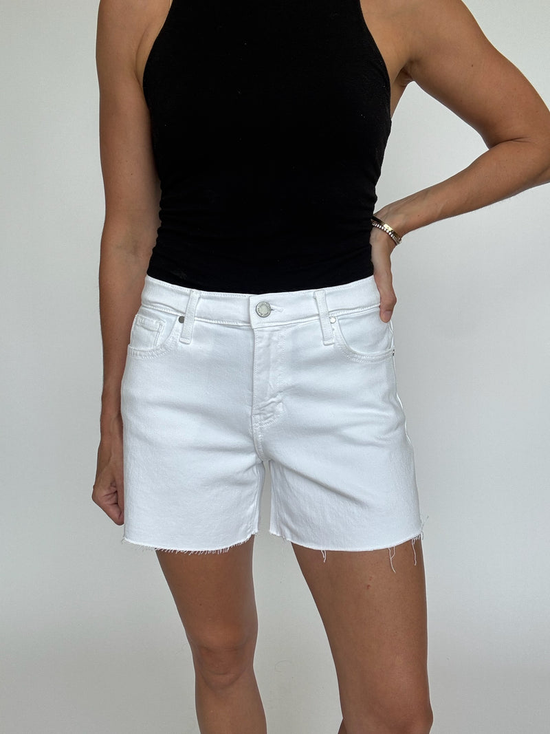 White Denim Shorts | Just Black Denim