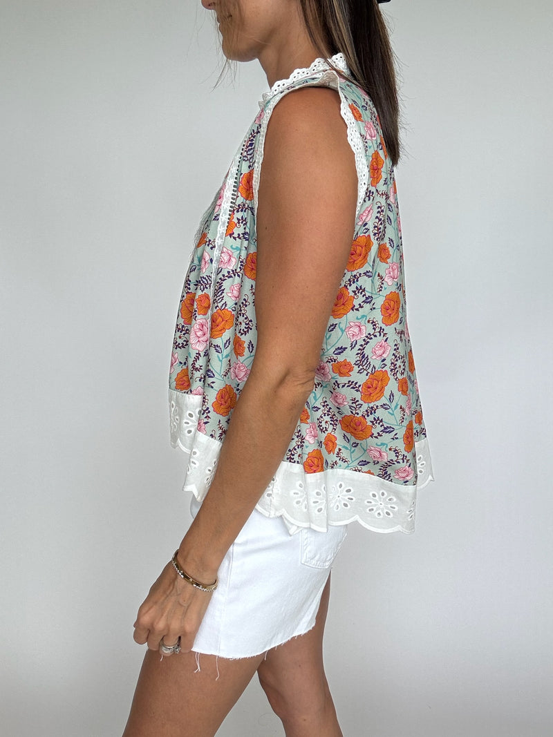 Remy Eyelet Trim Top