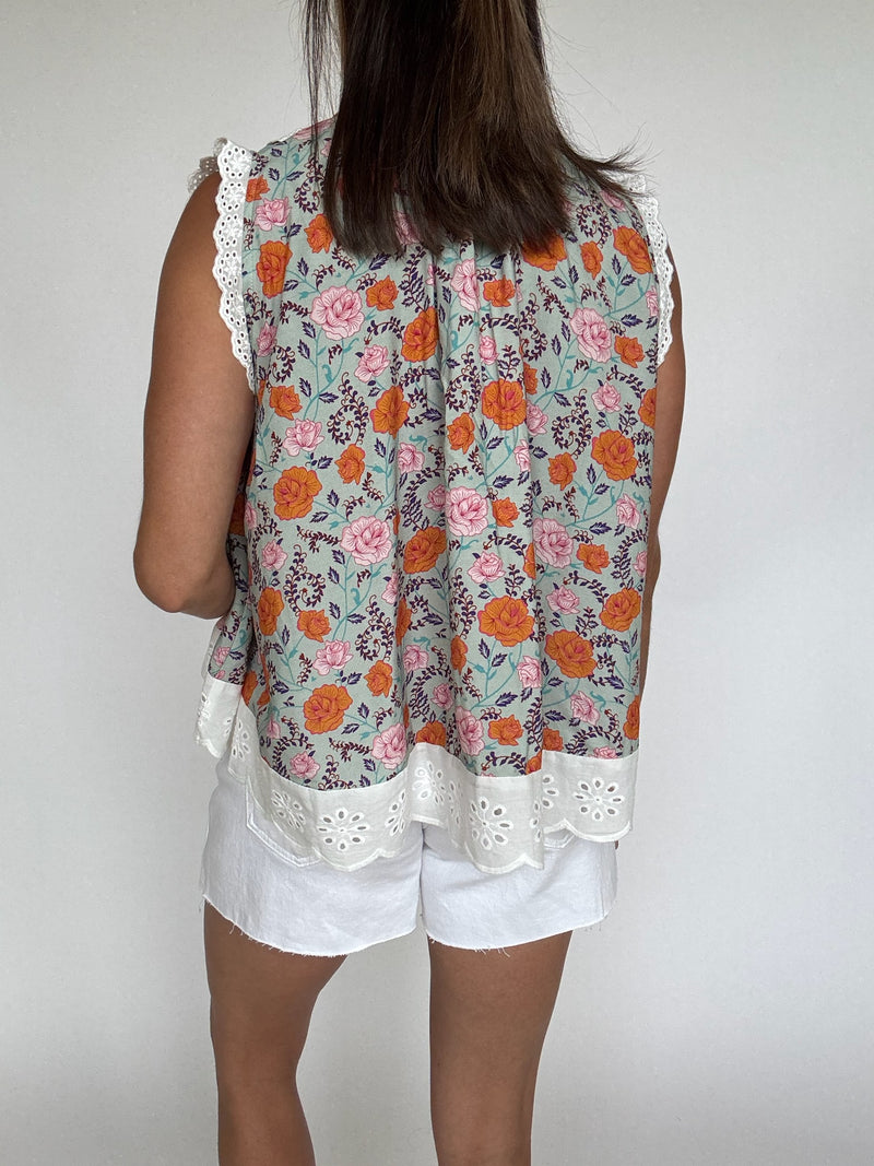 Remy Eyelet Trim Top