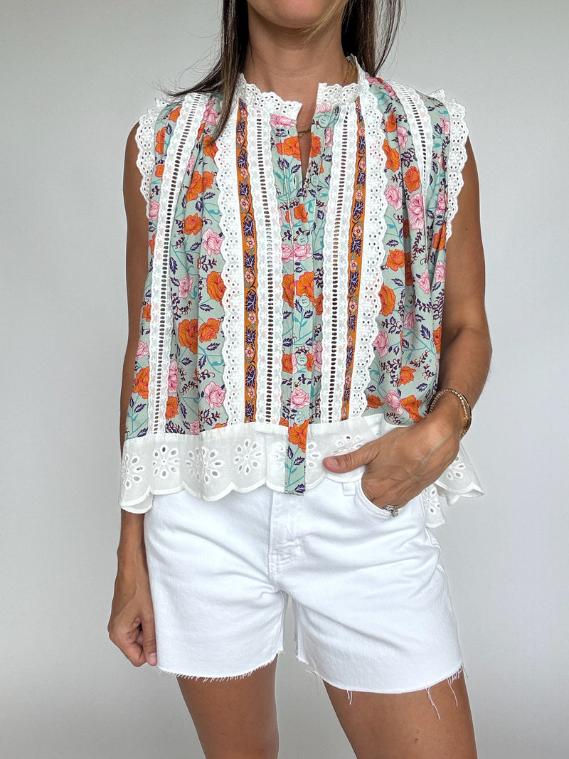 Remy Eyelet Trim Top