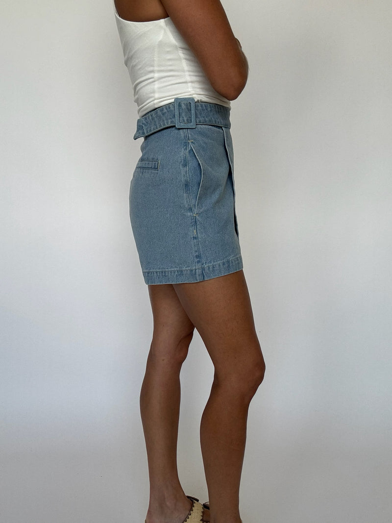 Reese Denim Wrap Skort