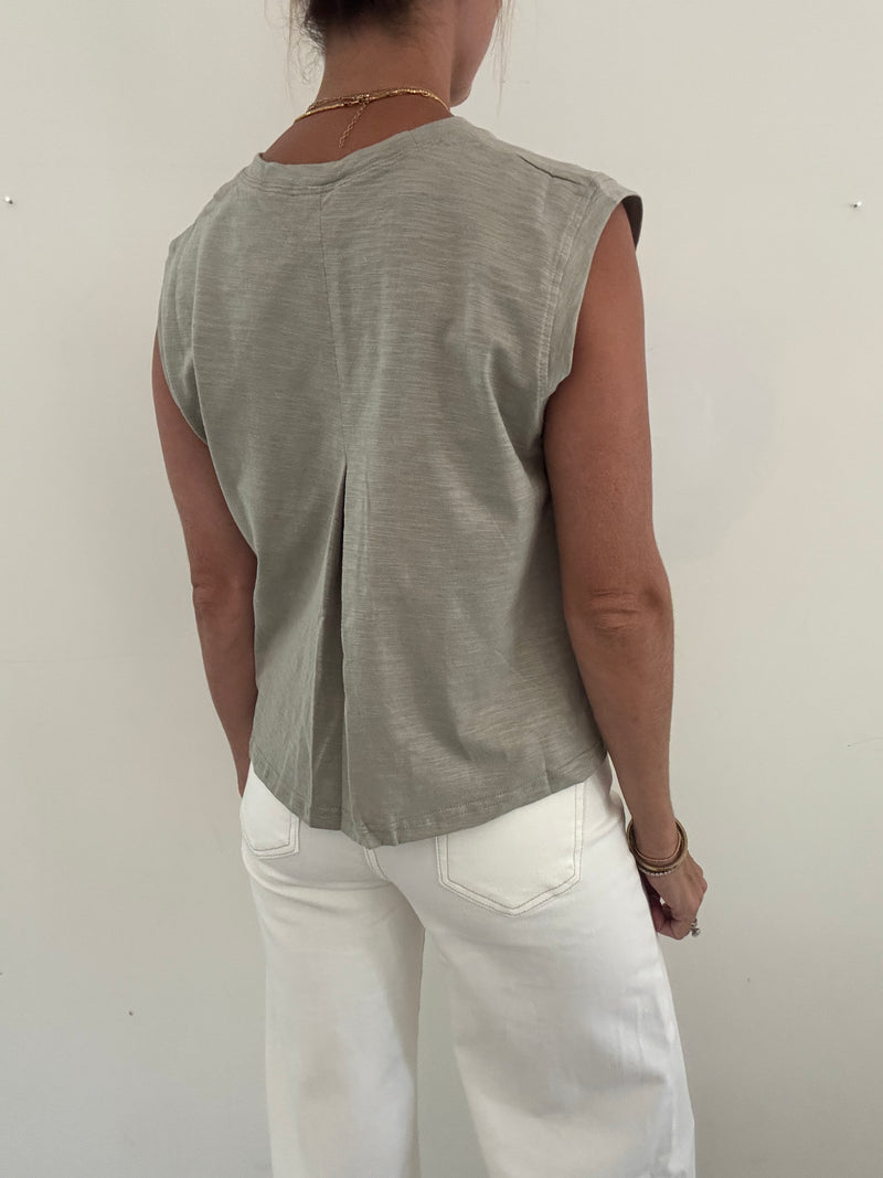 Sage Slub Cotton Tee
