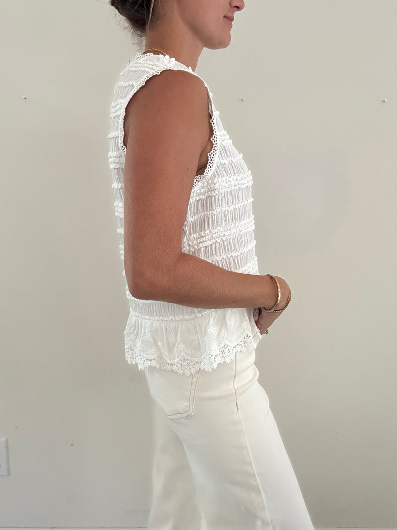 Elise Lace Trim Top
