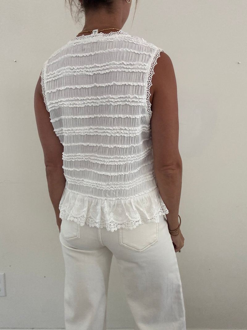 Elise Lace Trim Top