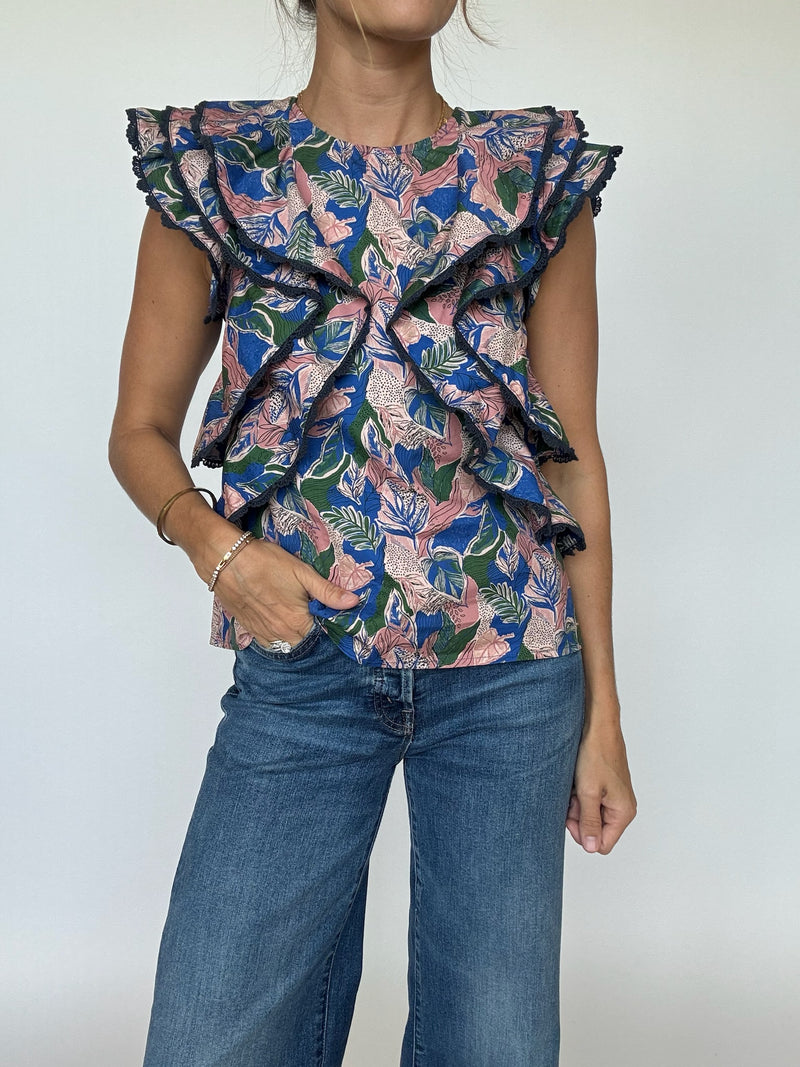 Isla Ruffle Sleeve Top