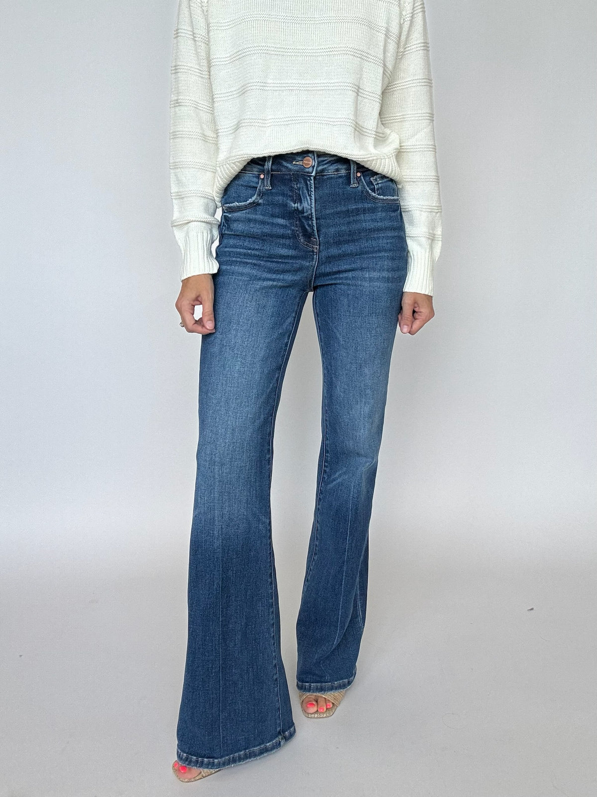 Olivia Dark Wash Flare Jeans
