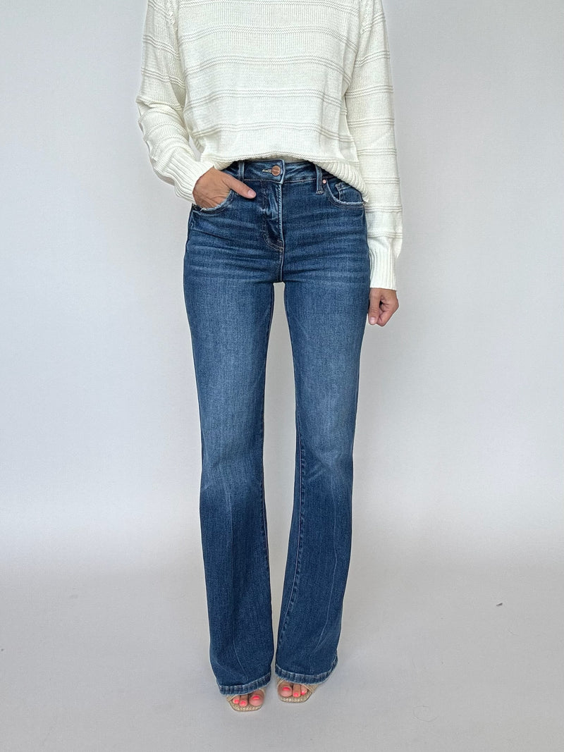 Olivia Dark Wash Flare Jeans