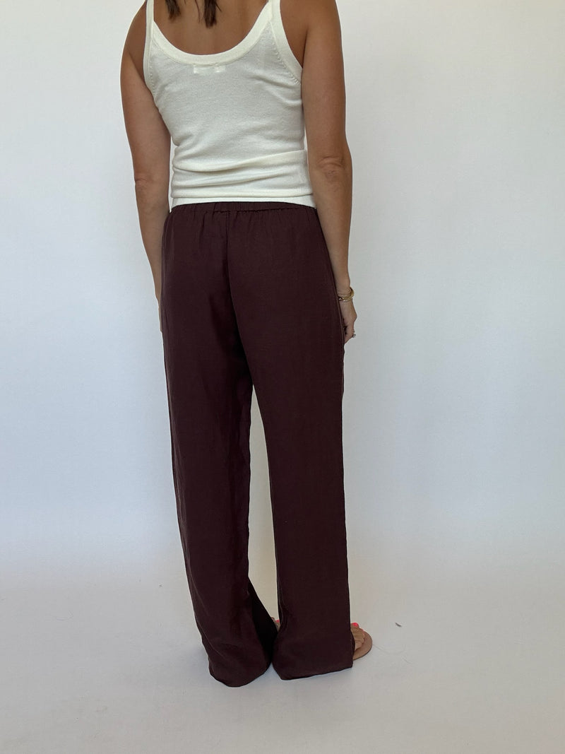 EARLY ACCESS | Shiloh Linen Pants - Brown