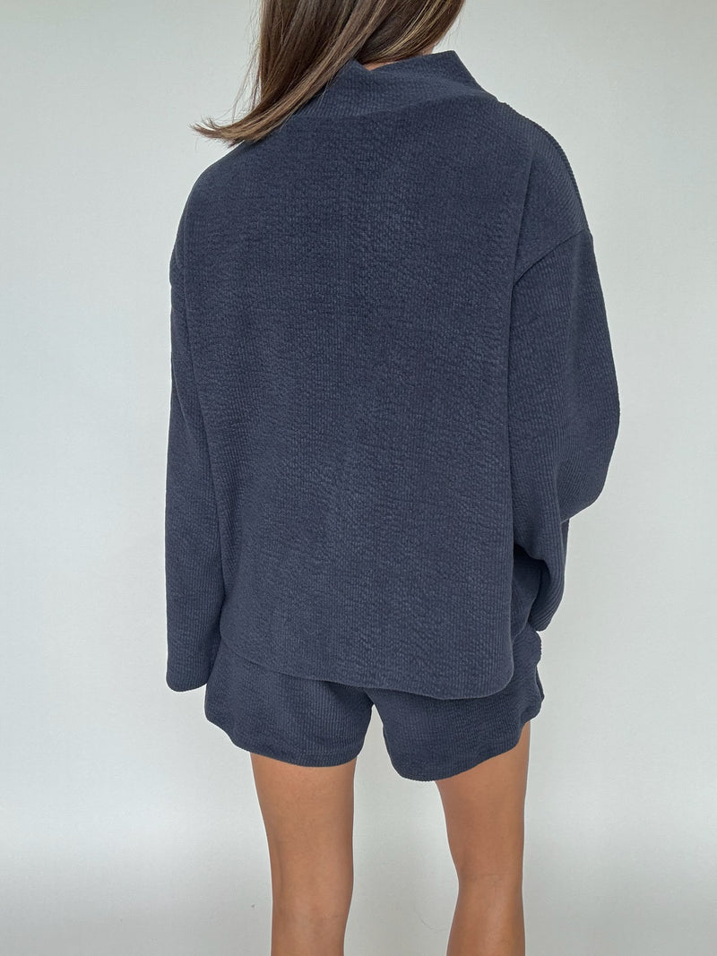Mock Neck Wide Sleeve Top