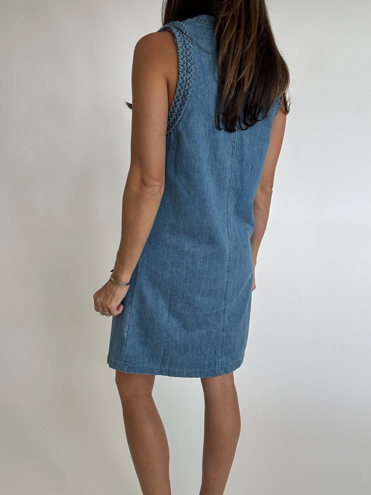 Braided Denim Mini Dress | FINAL SALE
