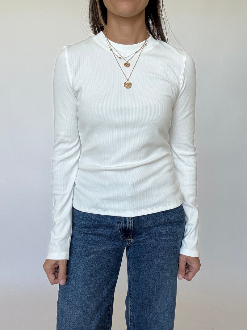 Sophie Long Sleeve Tee - White