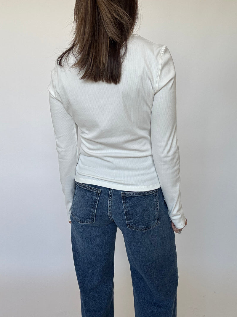 Sophie Long Sleeve Tee - White