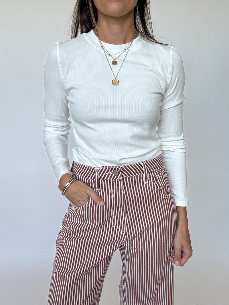 Sophie Long Sleeve Tee - White